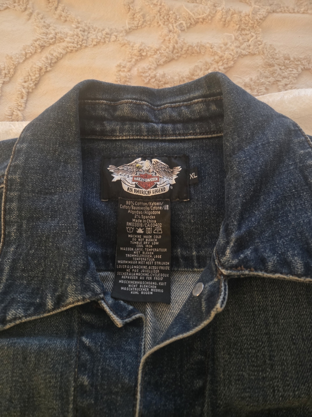 Harley-Davidson Women’s Dark Blue Denim Jeans Jacket - XL